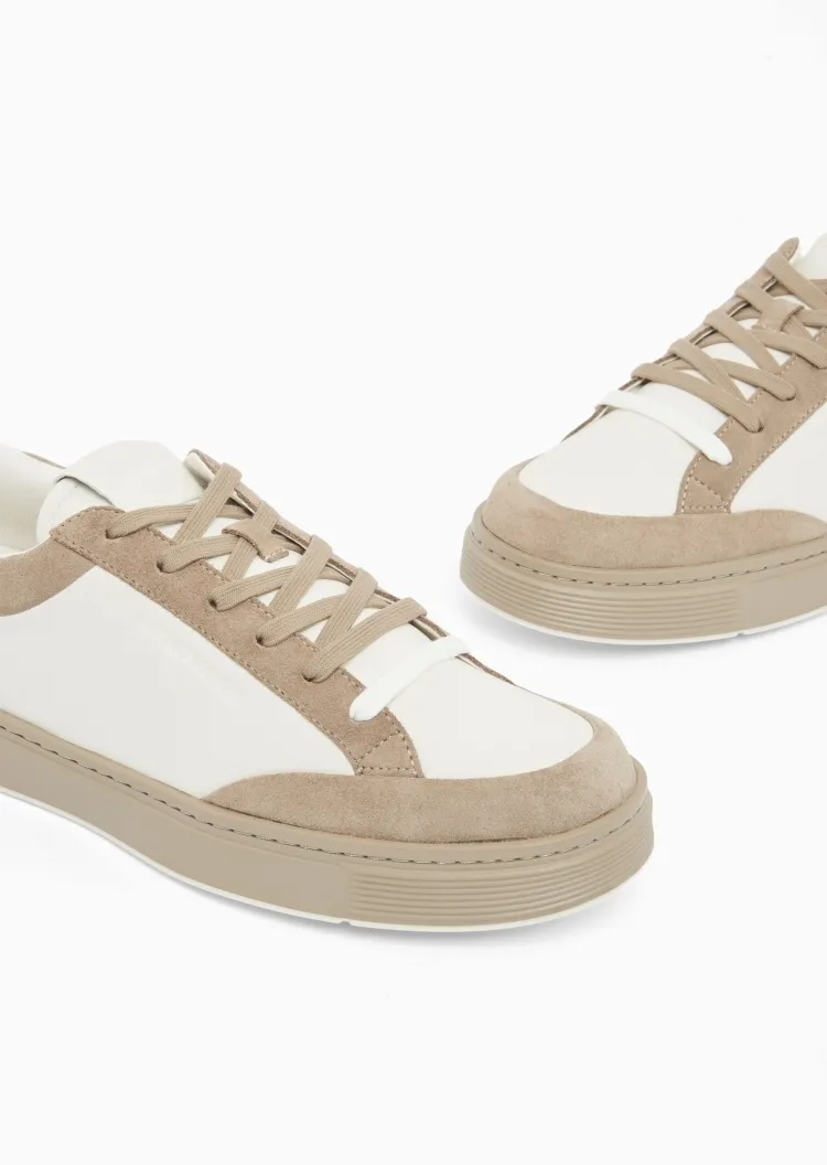 Suede-Panel Sneakers
