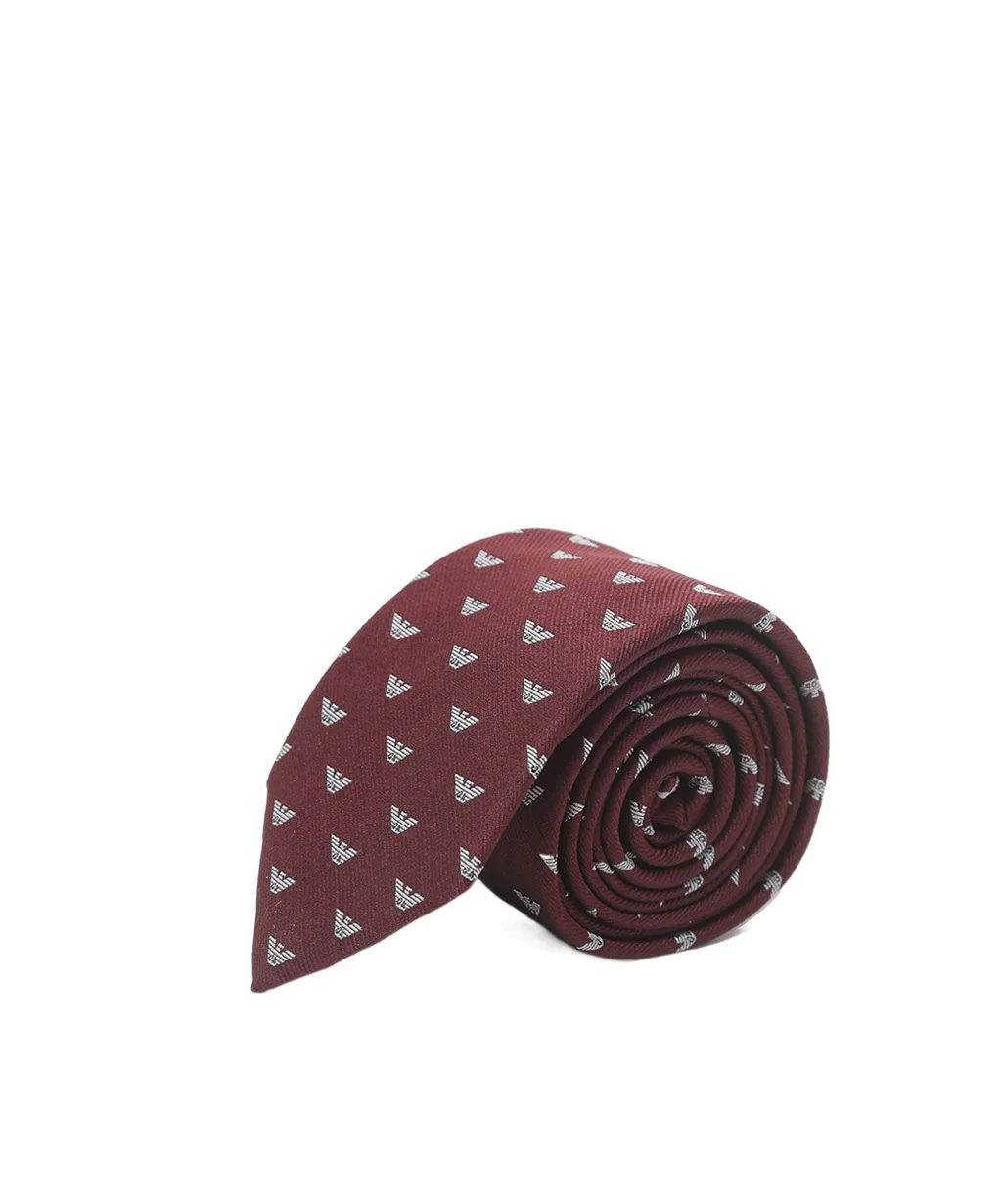 Bordeaux Logo-Motif Tie