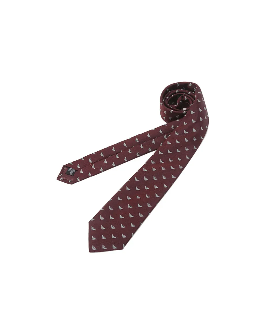 Bordeaux Logo-Motif Tie
