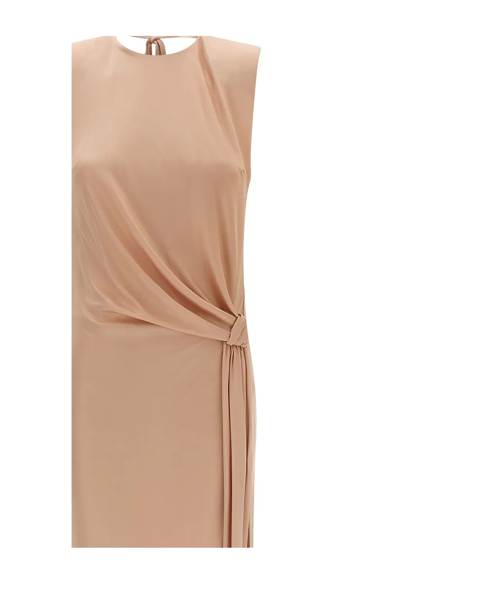 Elisabetta Franchi Open Back Sleeveless Red Carpet Dress