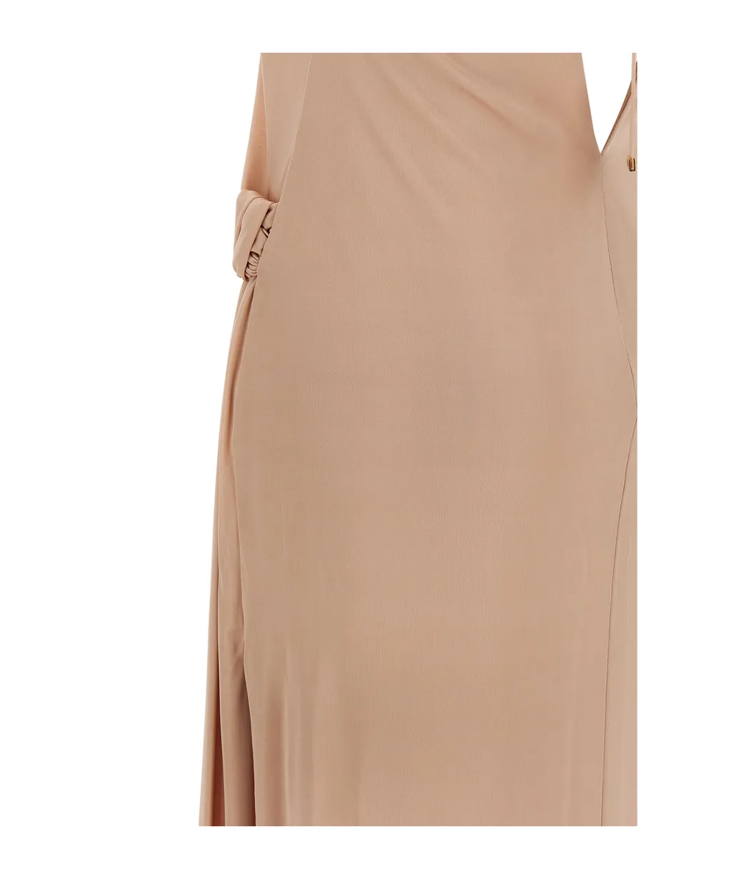 Elisabetta Franchi Open Back Sleeveless Red Carpet Dress