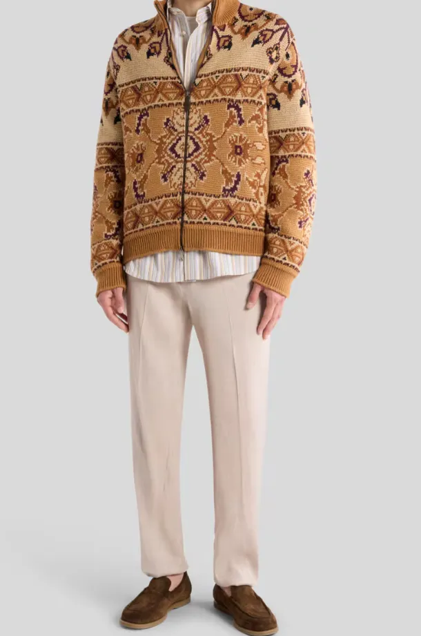 Etro Drawstring Straight-Leg Trousers