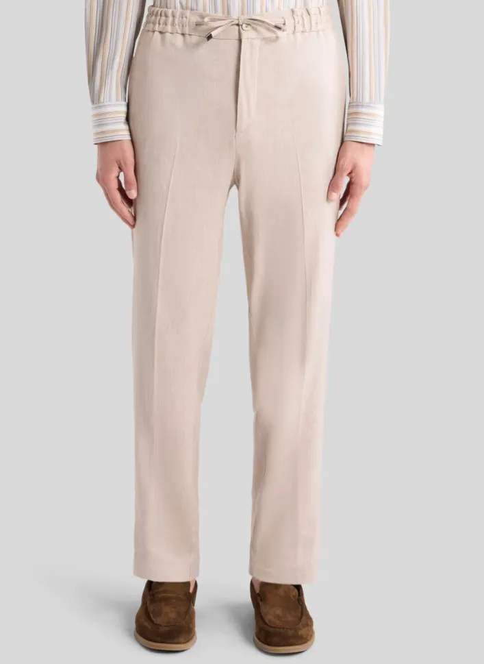 Etro Drawstring Straight-Leg Trousers