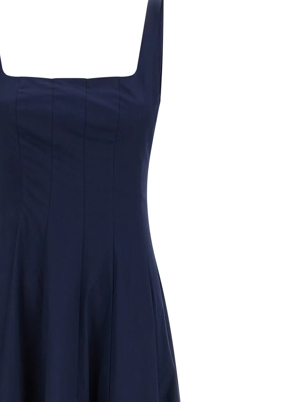 Staud Wells Pleated Sleeveless Dress