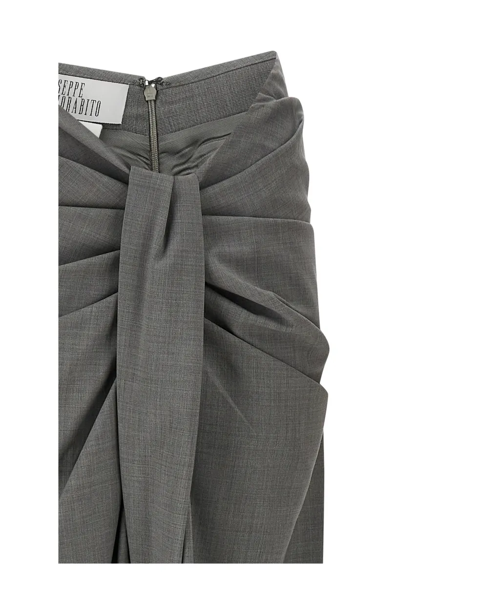 Giuseppe Di Morabito Draped Pleated High-Waisted Pants