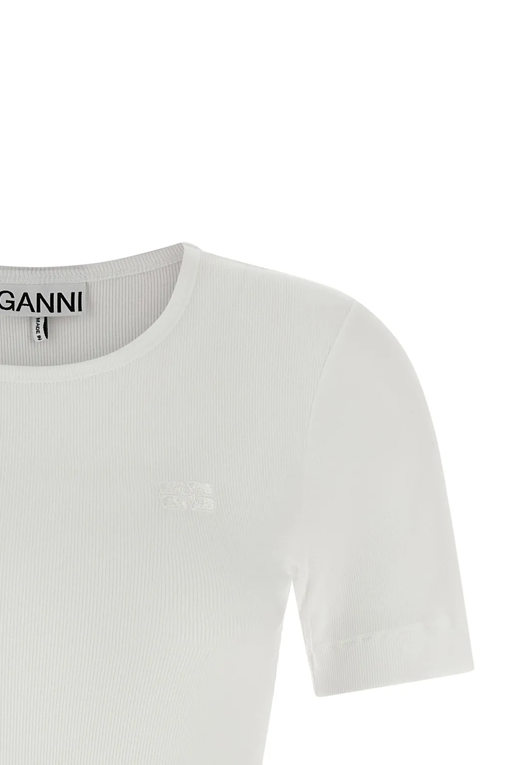 Ganni Logo Embroidery T-Shirt