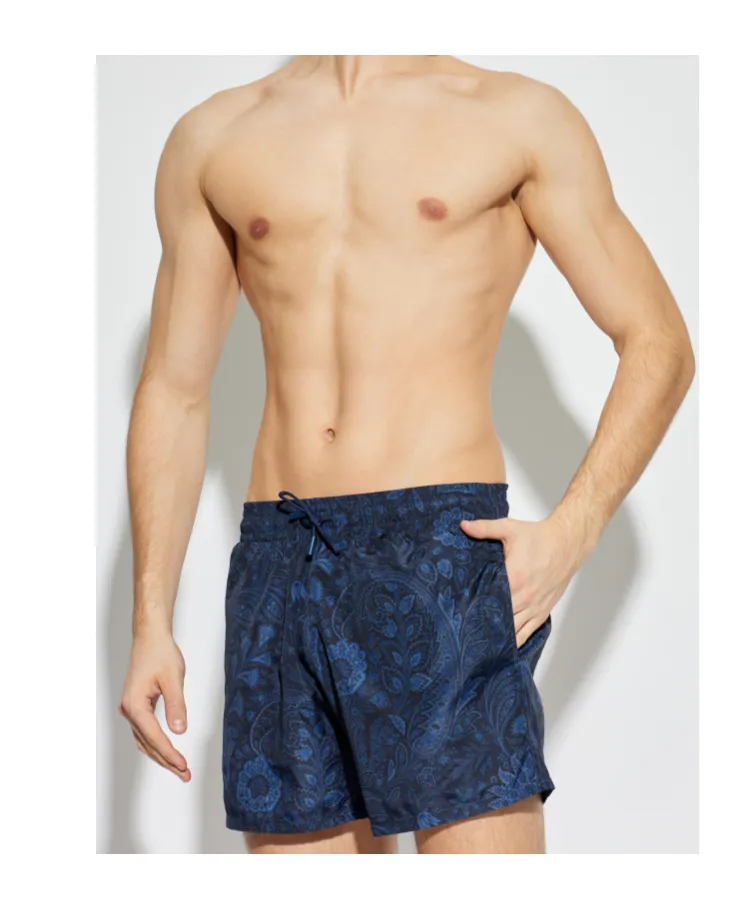 Paisley-Print Swim Shorts