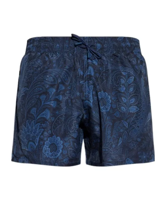 Paisley-Print Swim Shorts