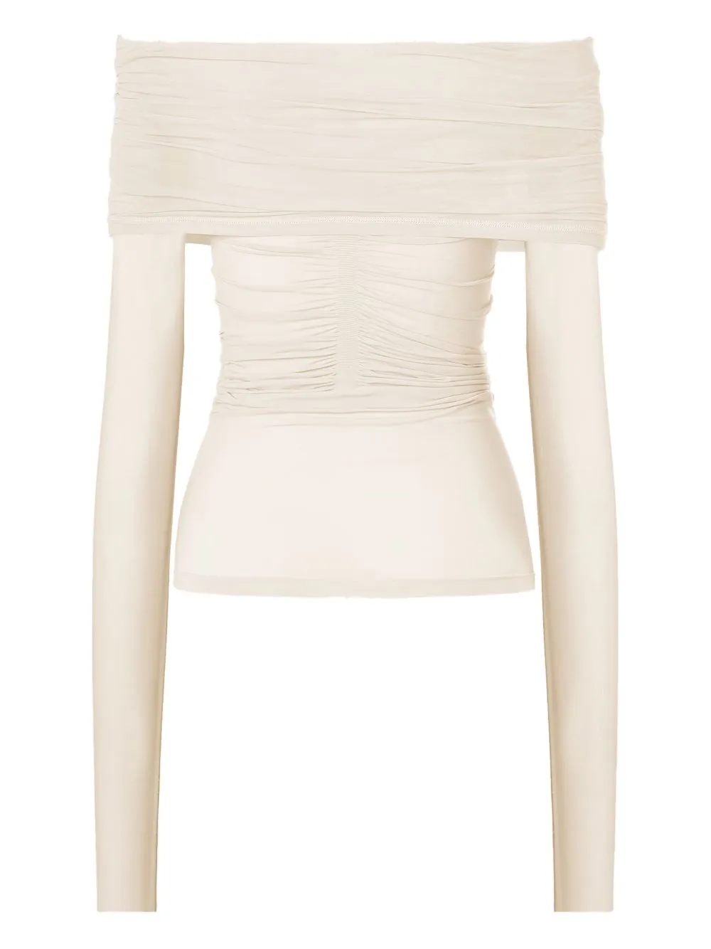 Sheer Drape Long Sleeves Top