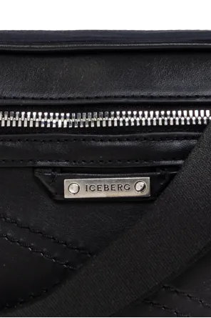Iceberg Logo Zip Pocket Shoulder Bag