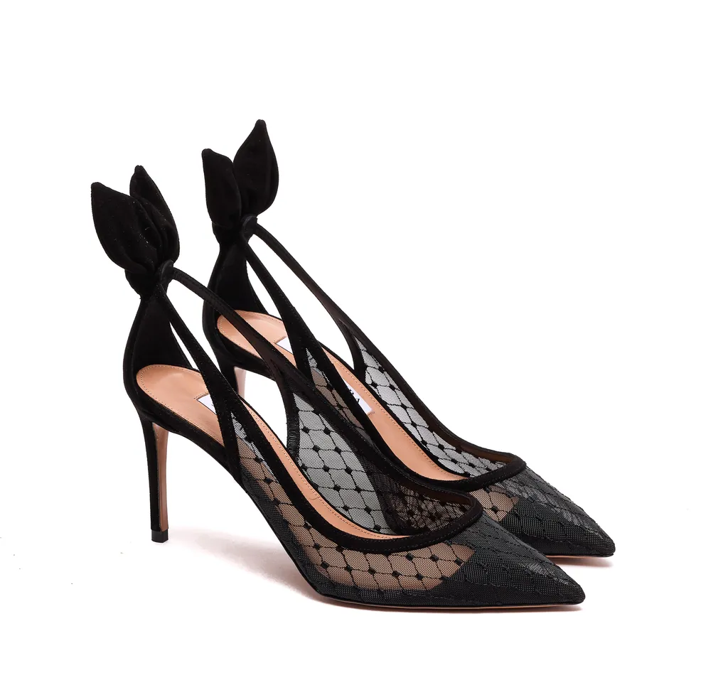 Aquazzura Mesh High Heel