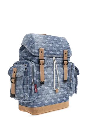 Dsquared2 Monogram-Patterned Drawstring Backpack