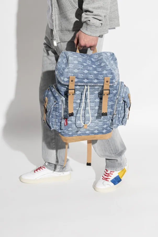 Dsquared2 Monogram-Patterned Drawstring Backpack