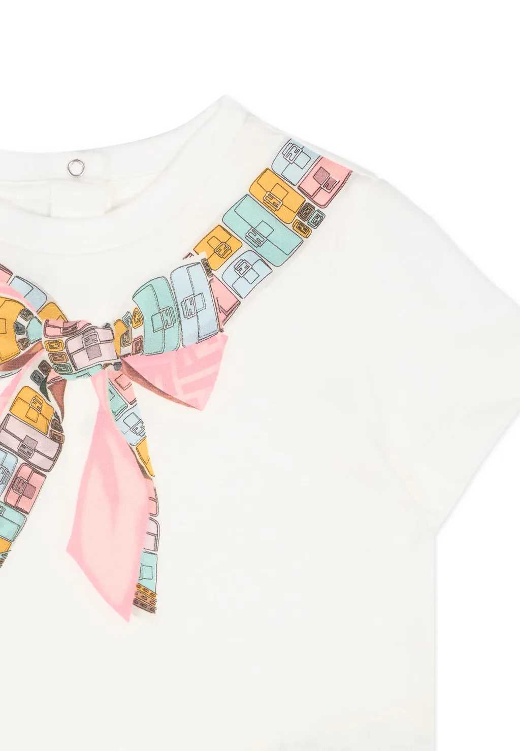Fendi Kids Bow-Printed Crewneck T-Shirt