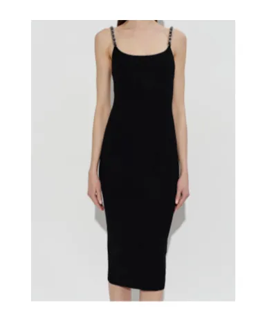 Chain-Strap Midi Dress