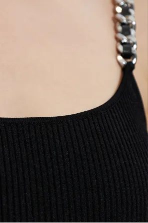 Chain-Strap Midi Dress