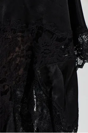 Vetements Asymmetric Lace-Trim Skirt