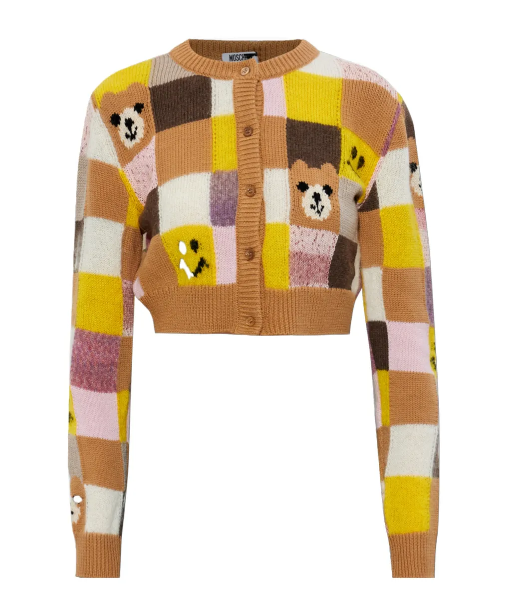 Moschino Long Sleeve Cropped Cardigan