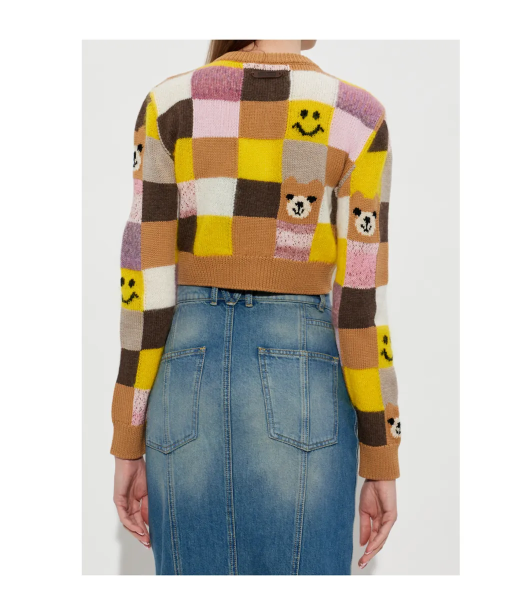 Moschino Long Sleeve Cropped Cardigan