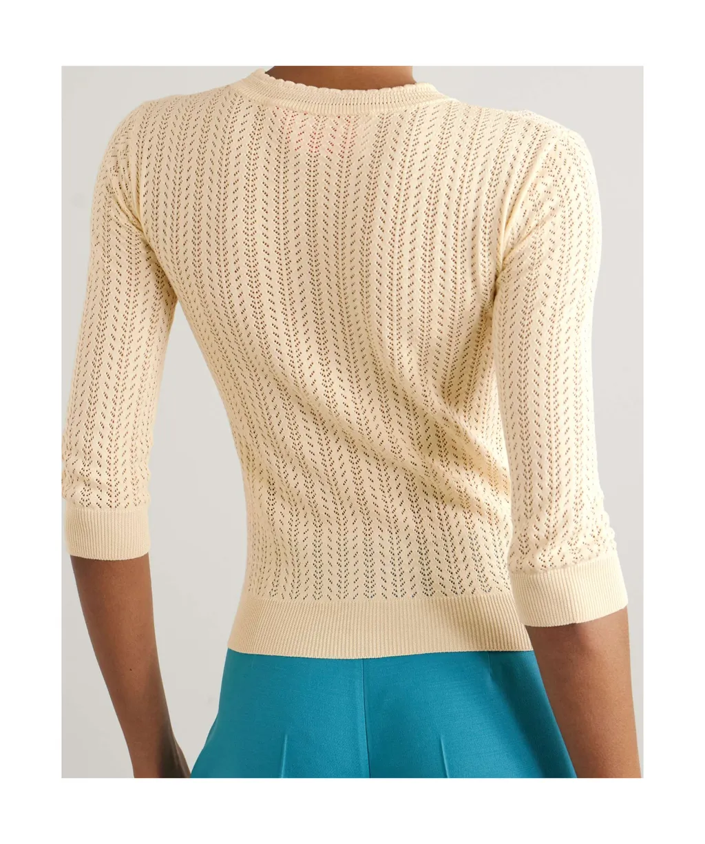 Round Neck Long Sleeve Knitted Sweater