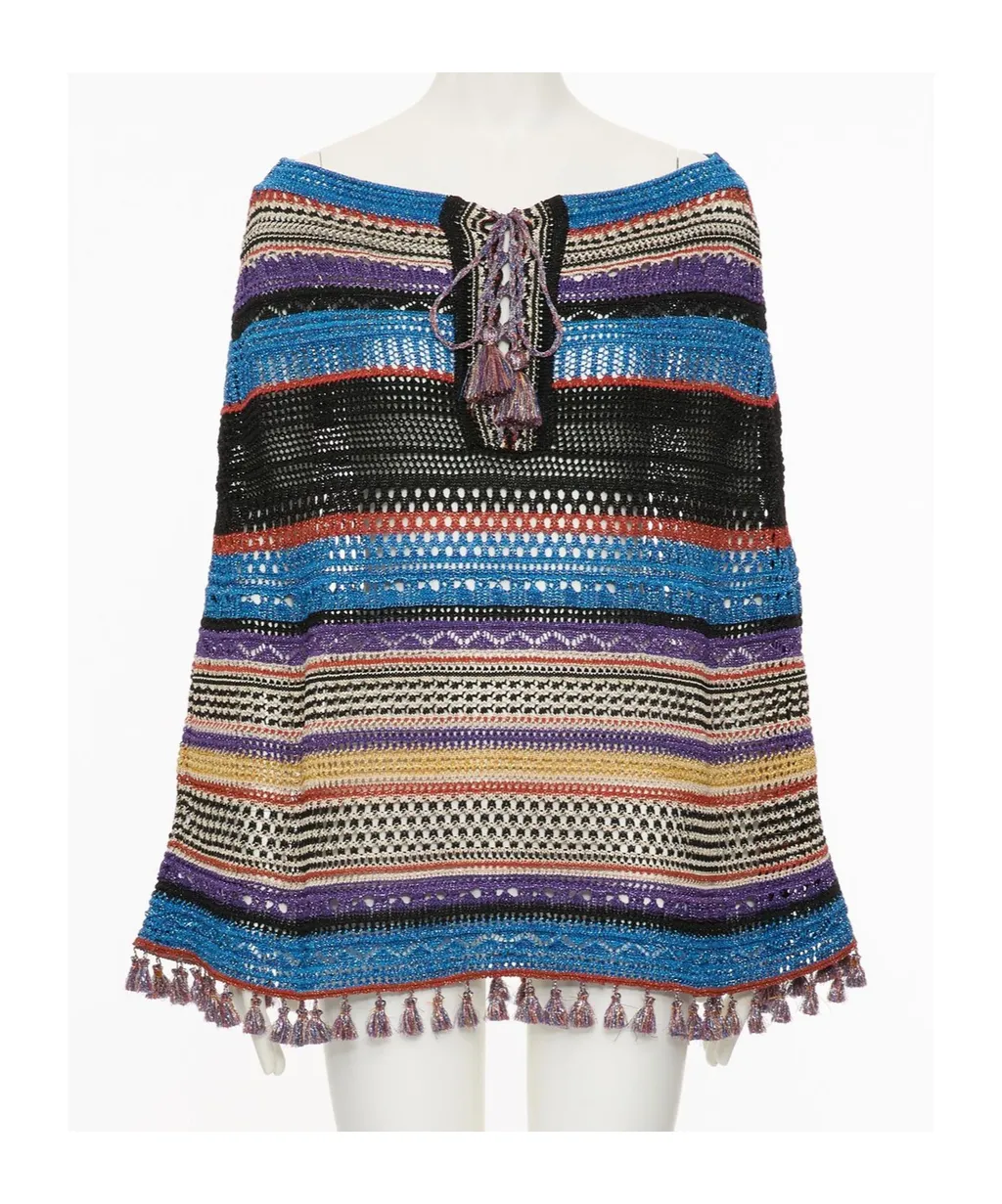 Striped Knit Shawl