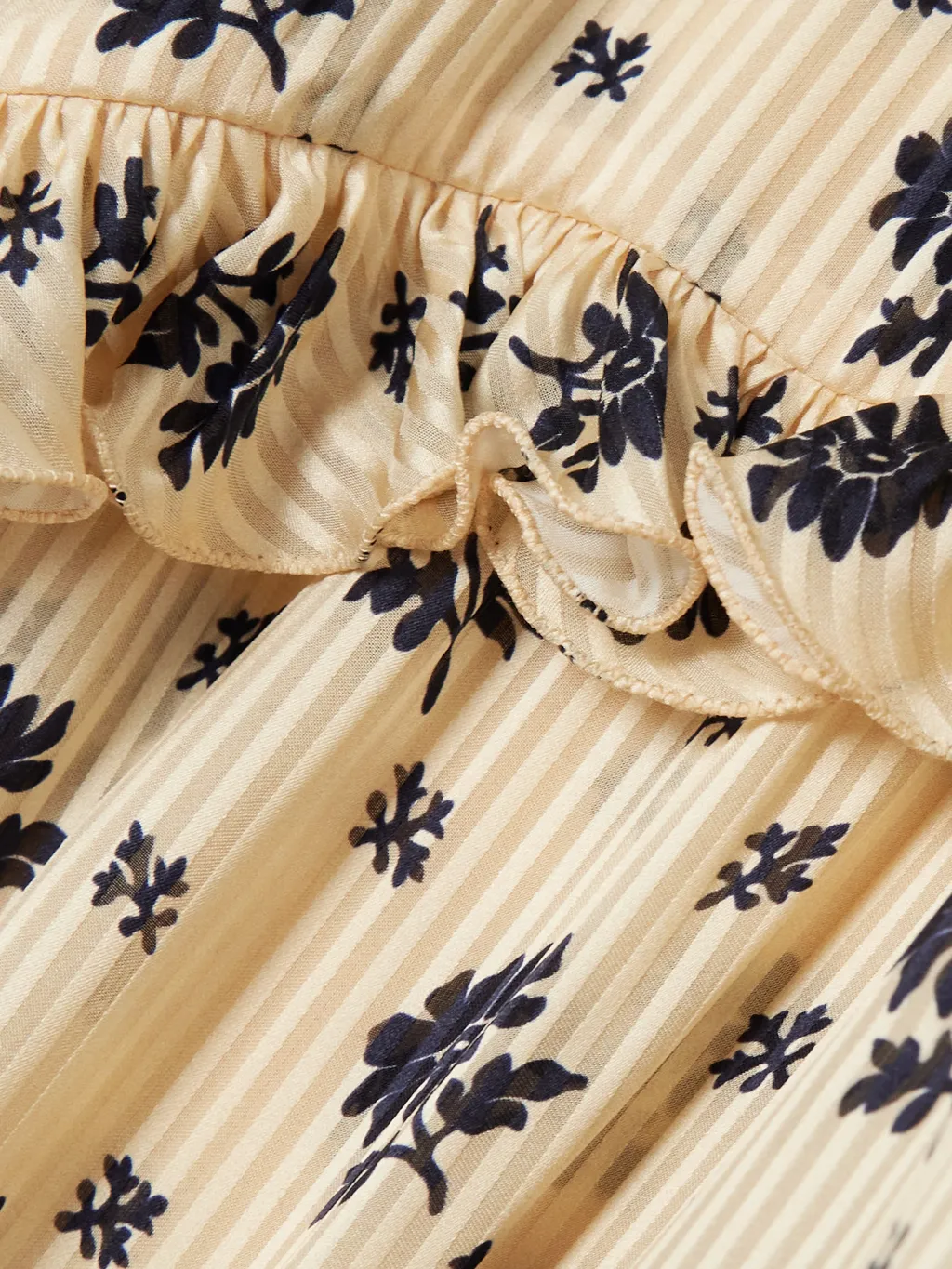 Ruffled Jacquard Shirt