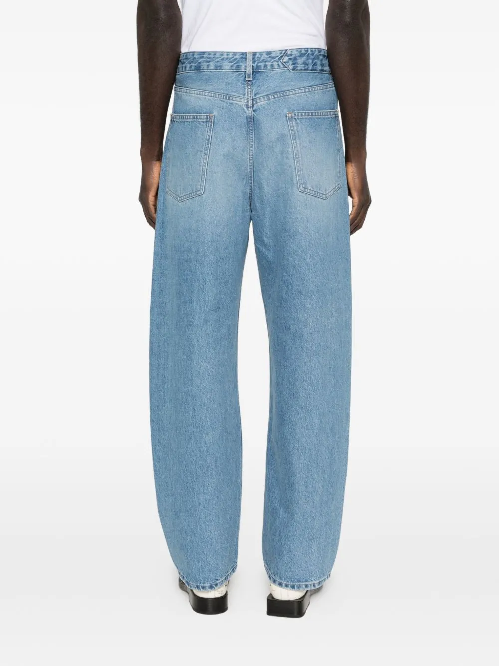 Waistband Jeans With Belt Loops