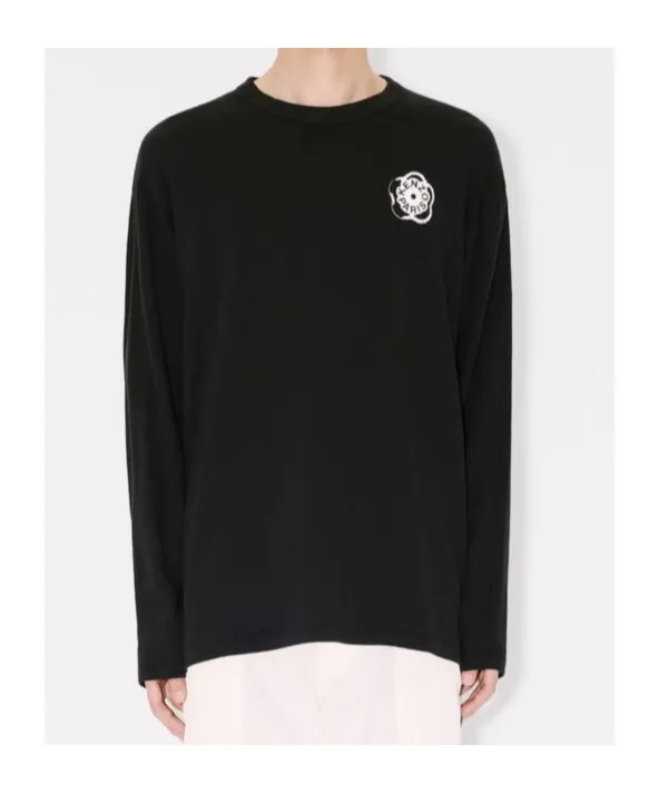 Long Sleeve T-Shirt In Cotton Boke Flower 2.0