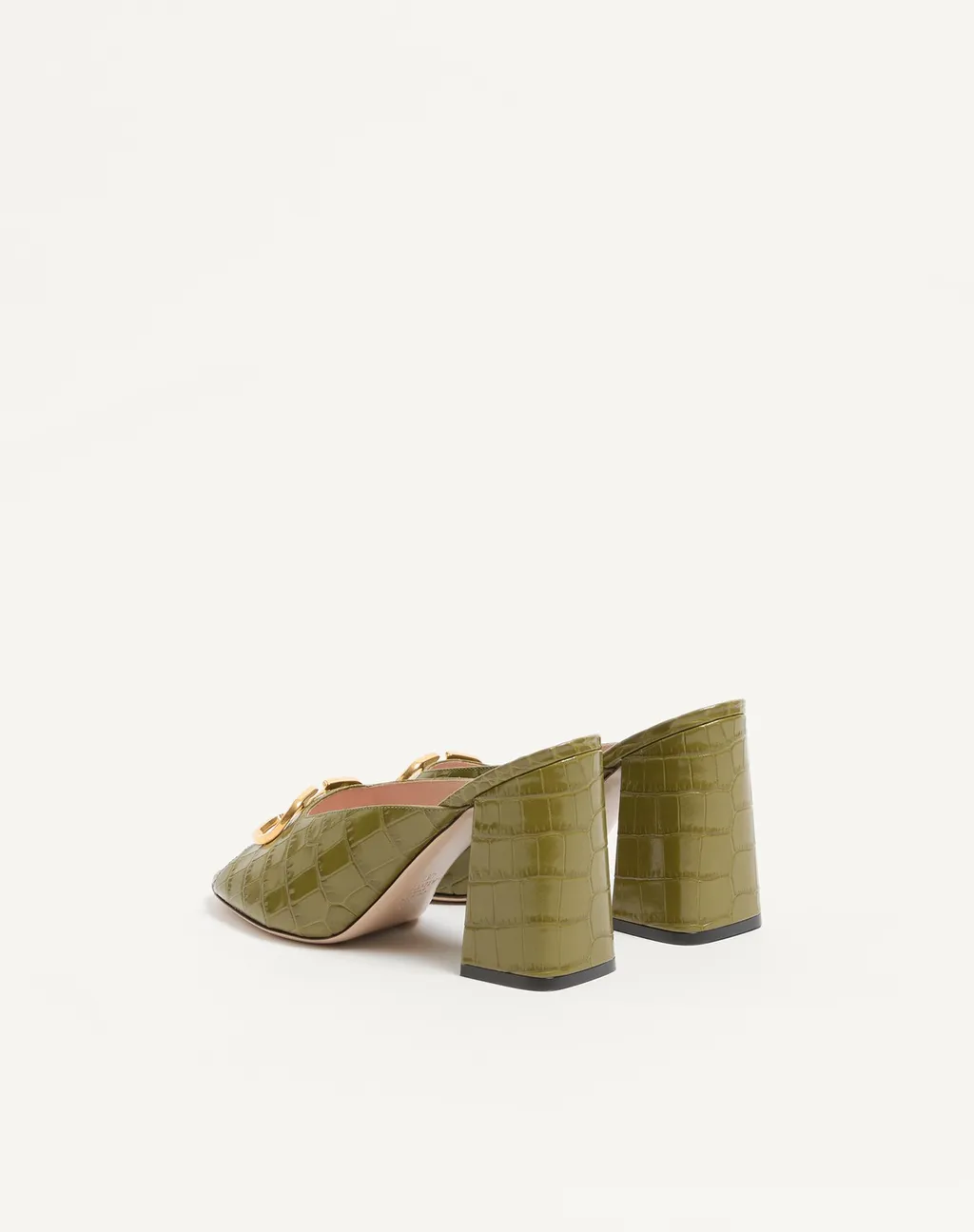 Vlogo Signature Slide Sandal In Printed Calfskin 95Mm
