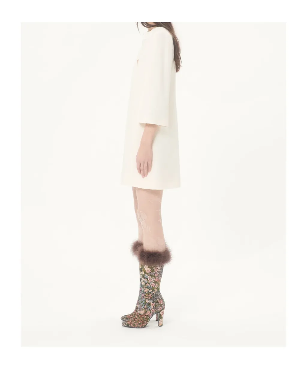 Valentino Vlogo Plaque V-Neck Mini Dress