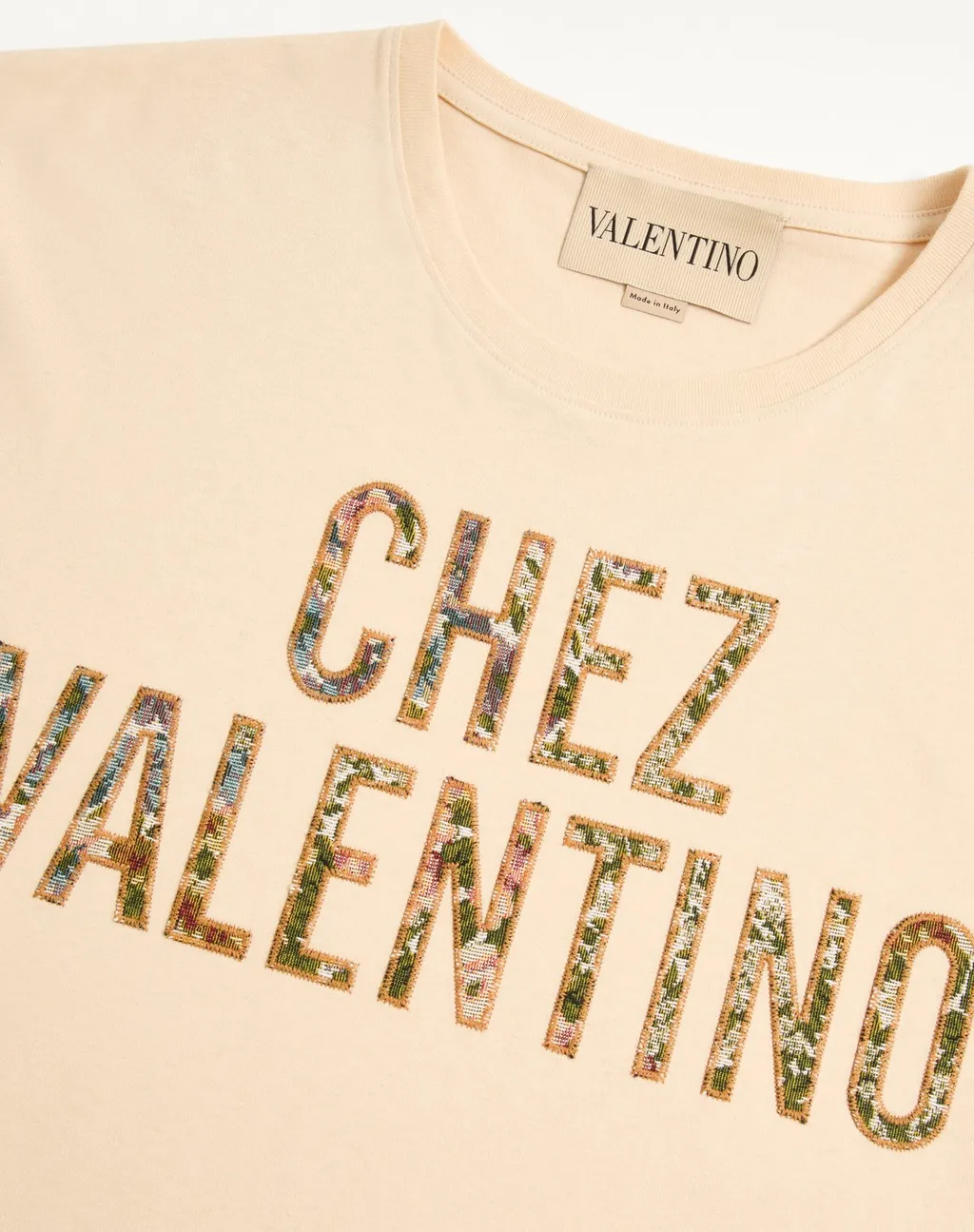 Valentino Logo Embroidered Crewneck T-Shirt