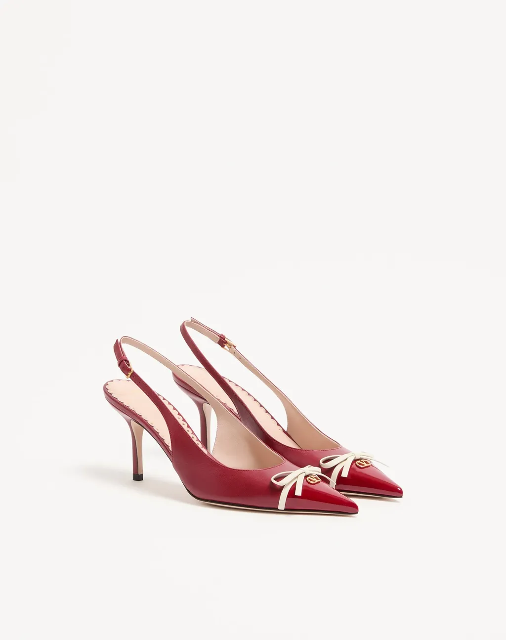 Bepointy Slingback Pump In Patent Leather And Kidskin 80Mm