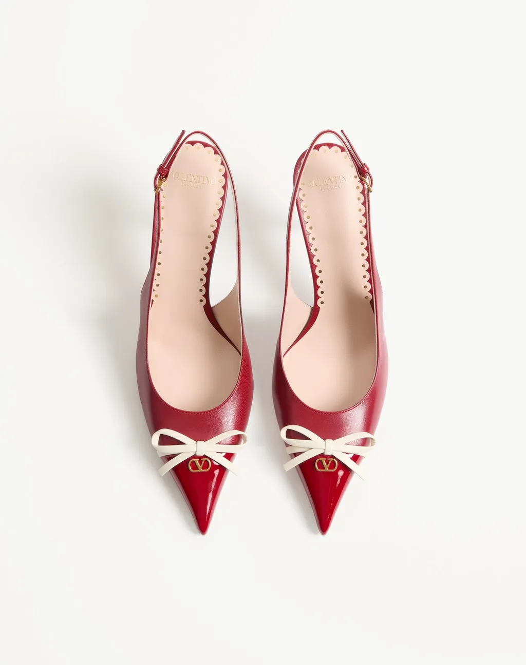 Bepointy Slingback Pump In Patent Leather And Kidskin 80Mm