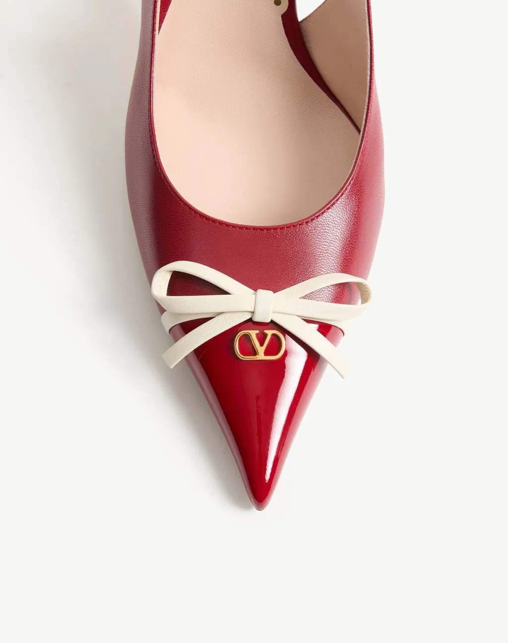 Bepointy Slingback Pump In Patent Leather And Kidskin 80Mm