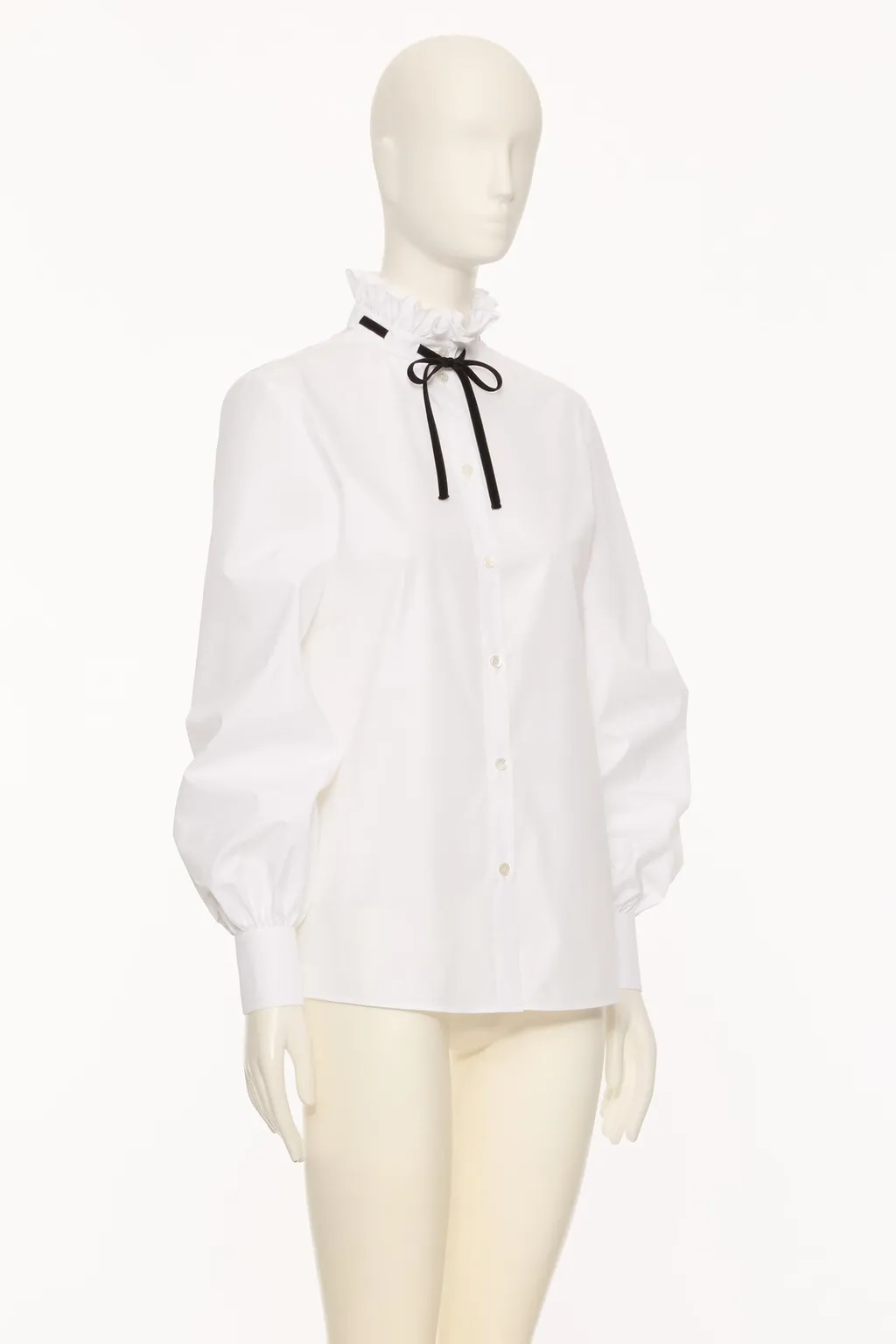 Valentino Ruffle Detailed Button-Up Top