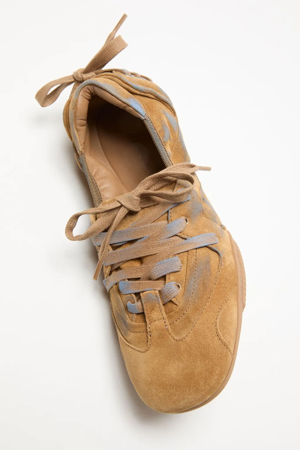 Lace-Up Suede Flats