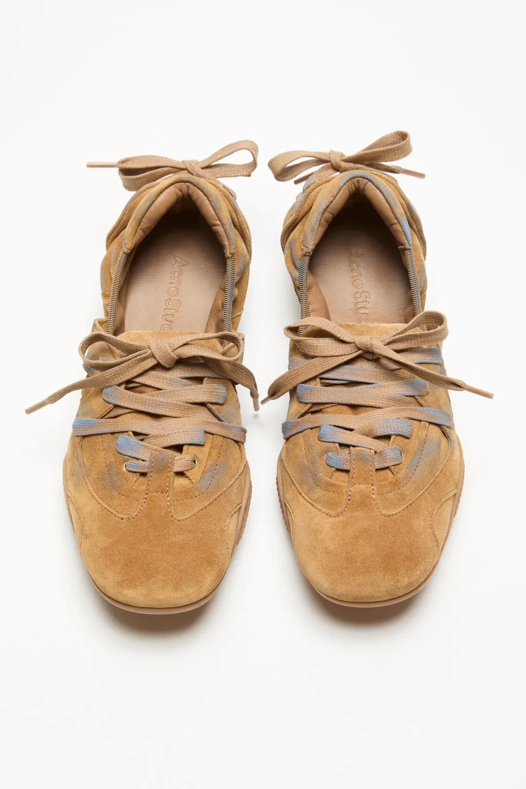 Lace-Up Suede Flats