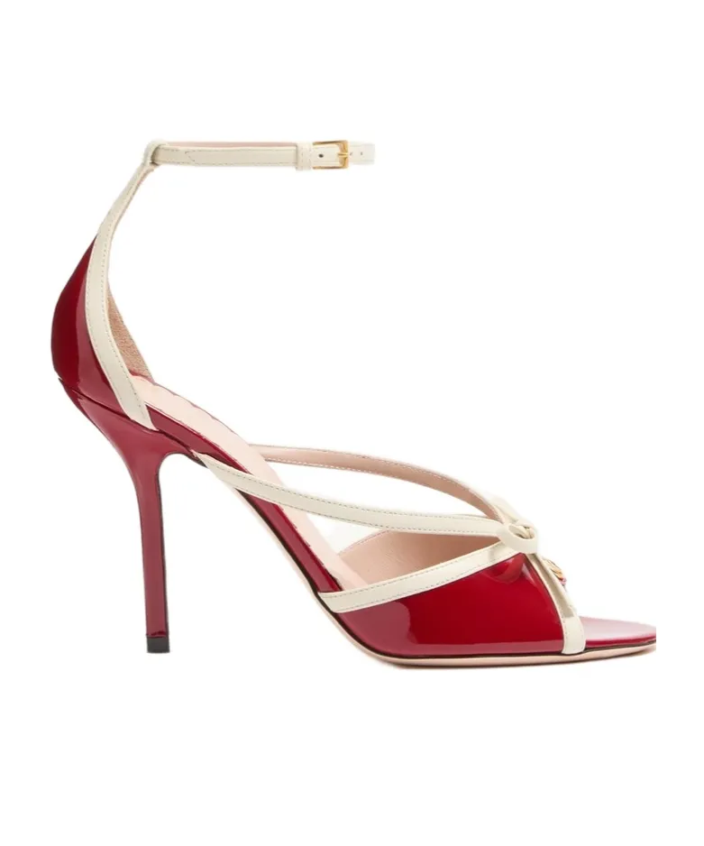 Bepointy Sandal In Patent Leather And Kidskin 100Mm