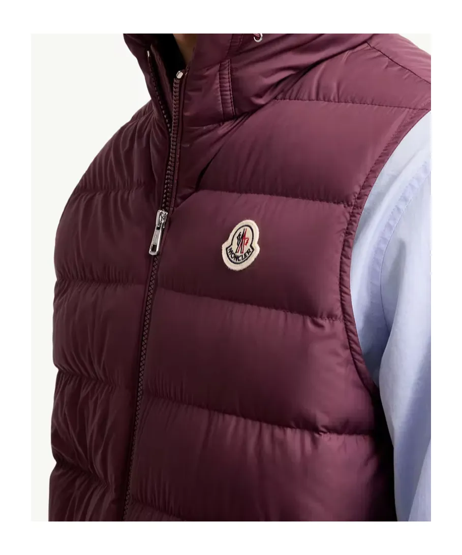 Moncler Logo Patch Zip-Up Hooded Gilet