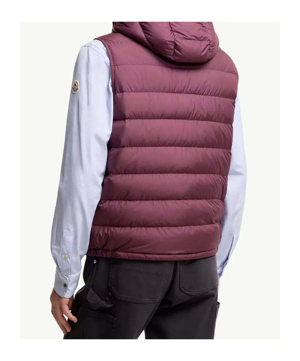 Moncler Logo Patch Zip-Up Hooded Gilet