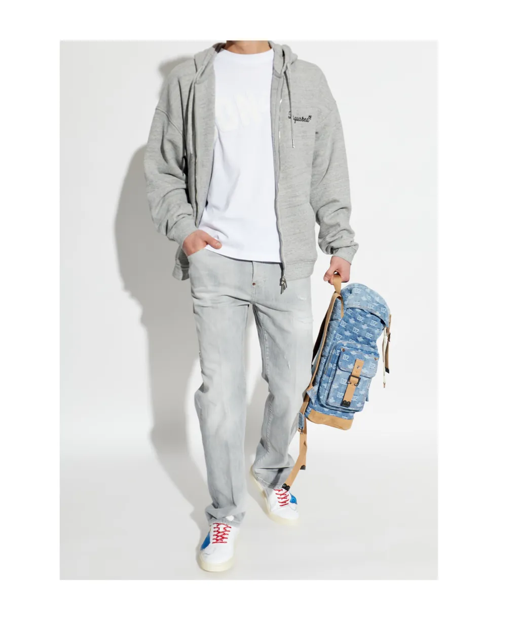 Dsquared2 Logo-Embroidered Drawstring Hoodie