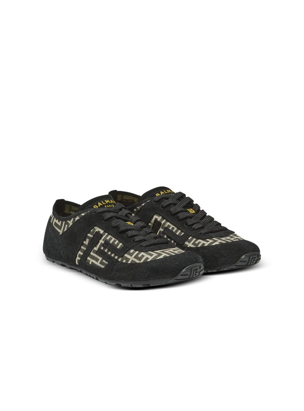 Balmain Racer 45 Monogram Low-Top Sneakers