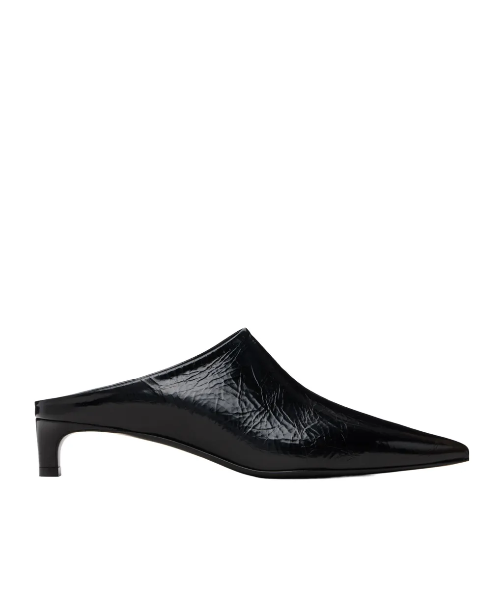 Pointed-Toe High-Heeled Mules