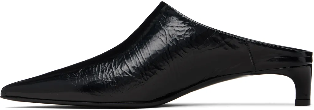 Pointed-Toe High-Heeled Mules