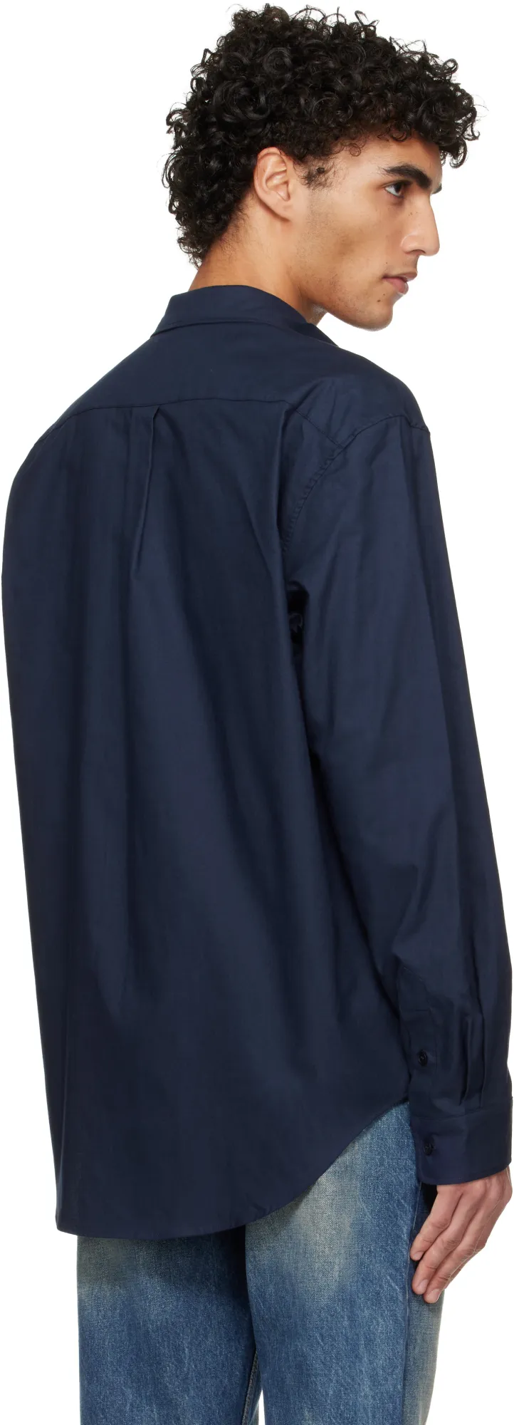 Balmain Collared Long-Sleeve Poplin Shirt