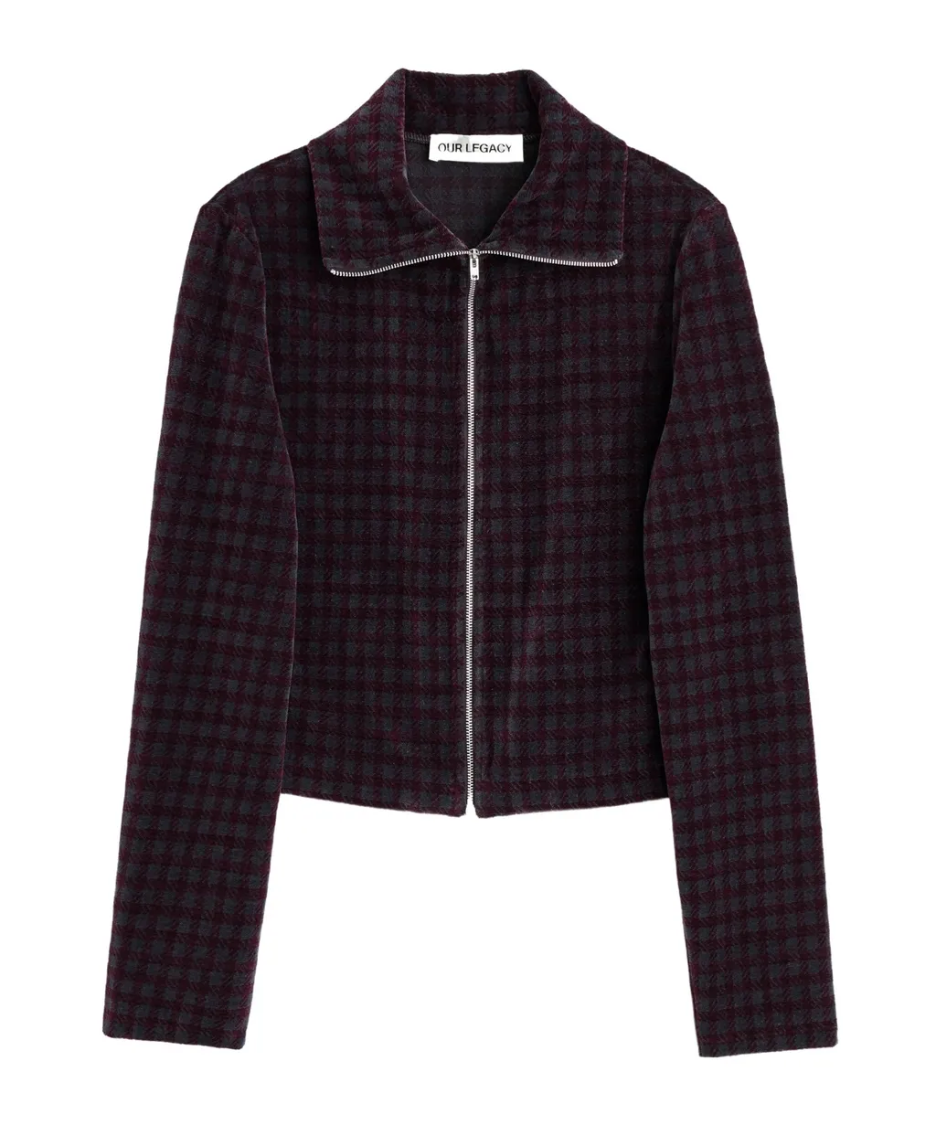 Zip-Up Patterned Cardigan