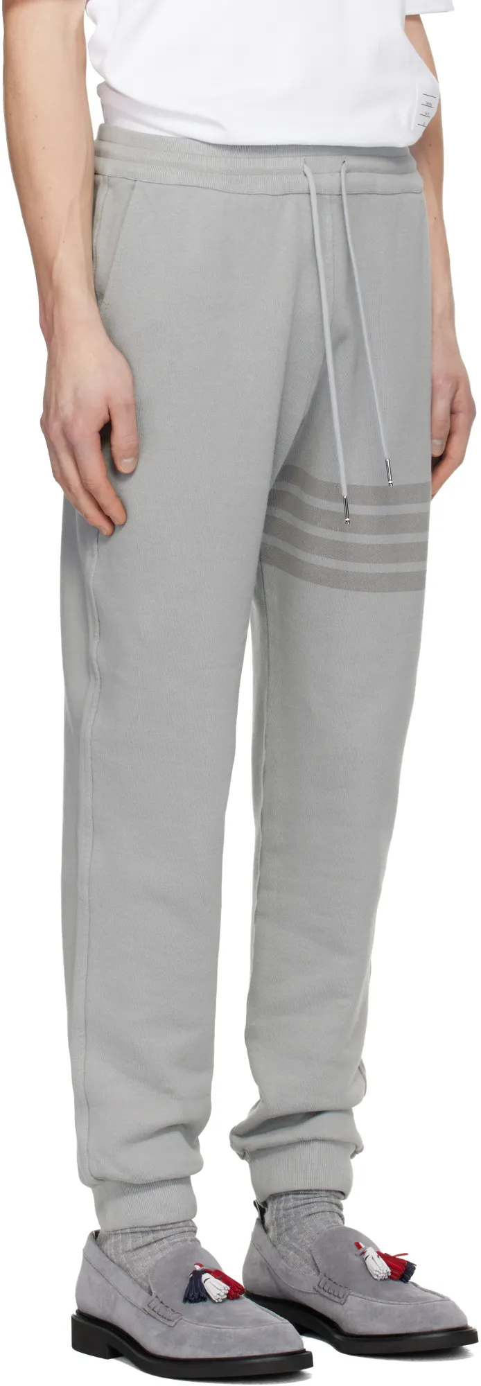 Thom Browne Solid Loopback Overdyed 4-Bar Sweatpants