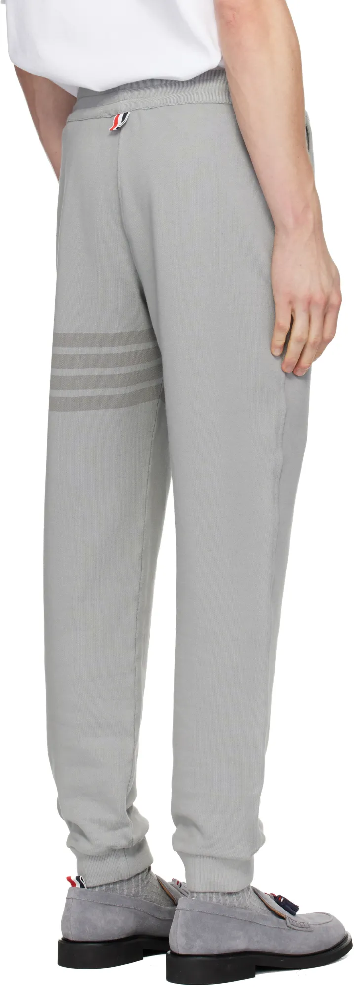 Thom Browne Solid Loopback Overdyed 4-Bar Sweatpants