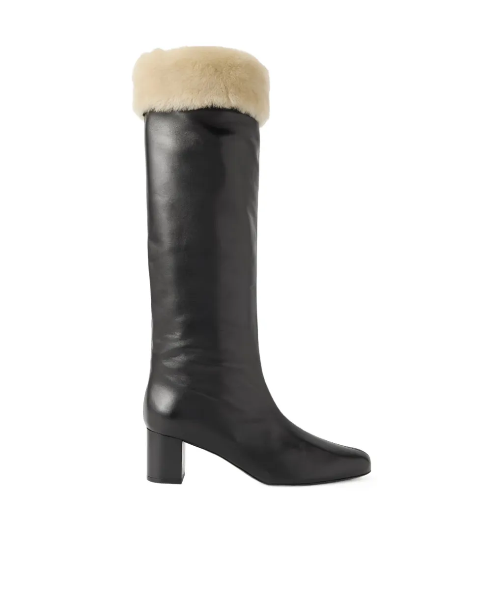 Downtown Shearling-Trim Knee-High Boots