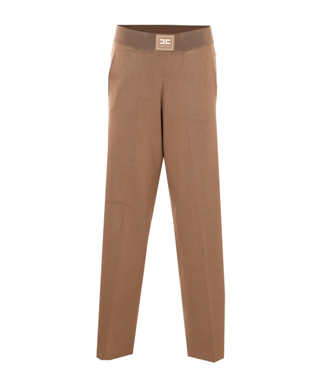 Elisabetta Franchi Shiny Bands Trousers